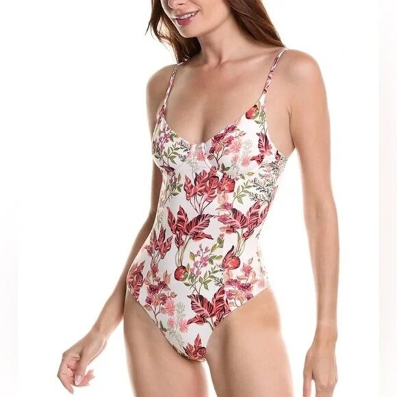 NWT ONIA Chelsea One-piece Swimsuit XS Liberty Fabric Floral Multi Color - Picture 1 of 7